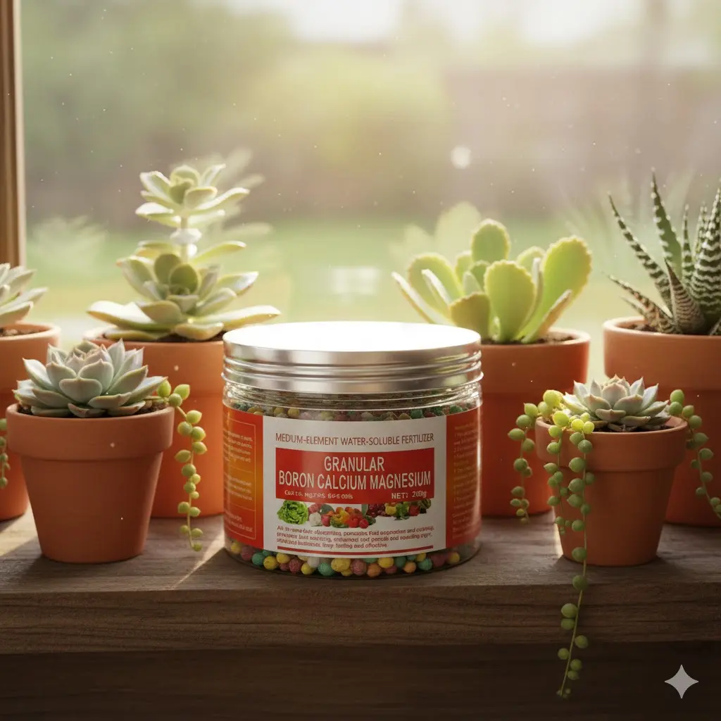 Plant Growth Boost Fertilizer 200g - Boron Calcium Magnesium Granules, Enhances Photosynthesis & Stress Resistance for Gardens Farms