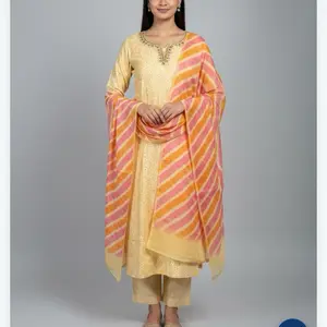 Casual Wear 3 Piece Set in Different Design and Colors Featuring Vibrant Stripes and Elegant Embellishments