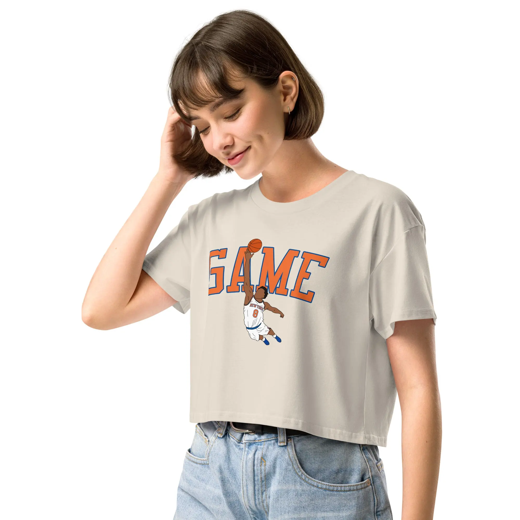 KnicksNation 2026 'GAME' Crop Top | New York Basketball Championship Shirt