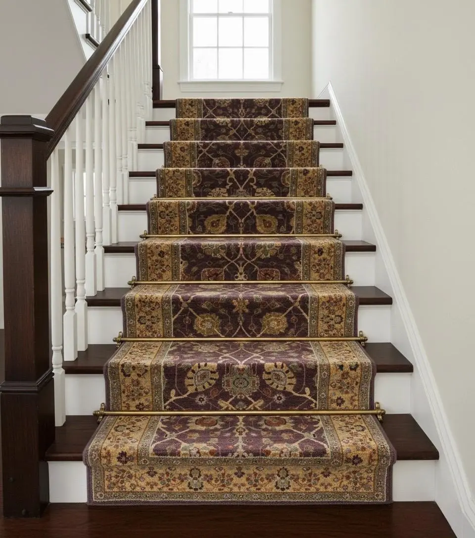 11 ft Antique Style Purple Gold Oushak Runner, hallway Runner Turkish Rug