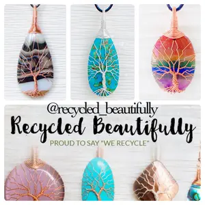 Recycled Beautifully Tree of Life Pendant Handcrafted from Recycled Copper Wire Eco Friendly Sustainable Jewelry Statement Piece for Responsible Fashion