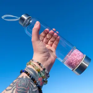 Down to Earth Crystal Water Bottle Drinkware Glass Reusable Bottled