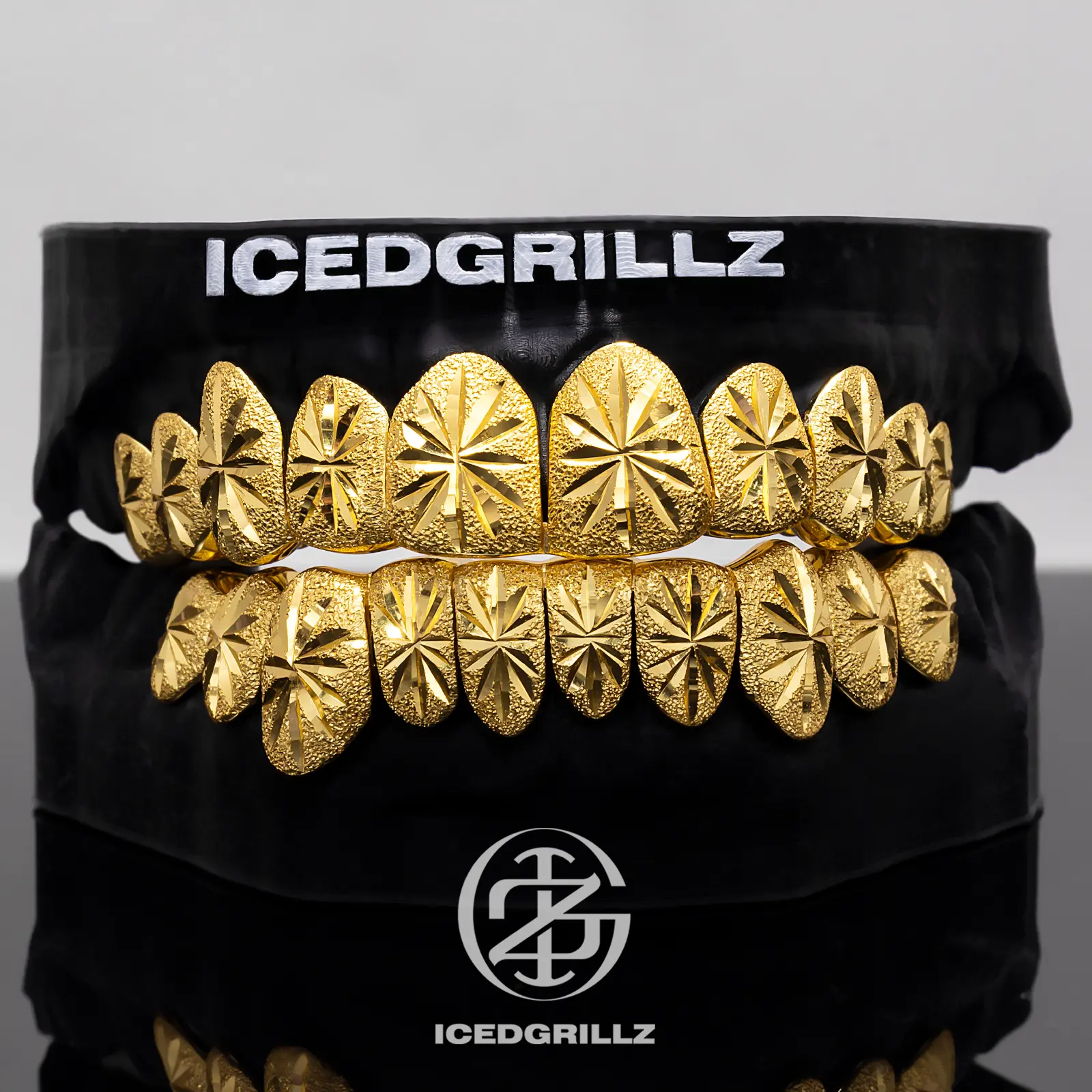 Diamond Cut Starburst Frosted Grillz