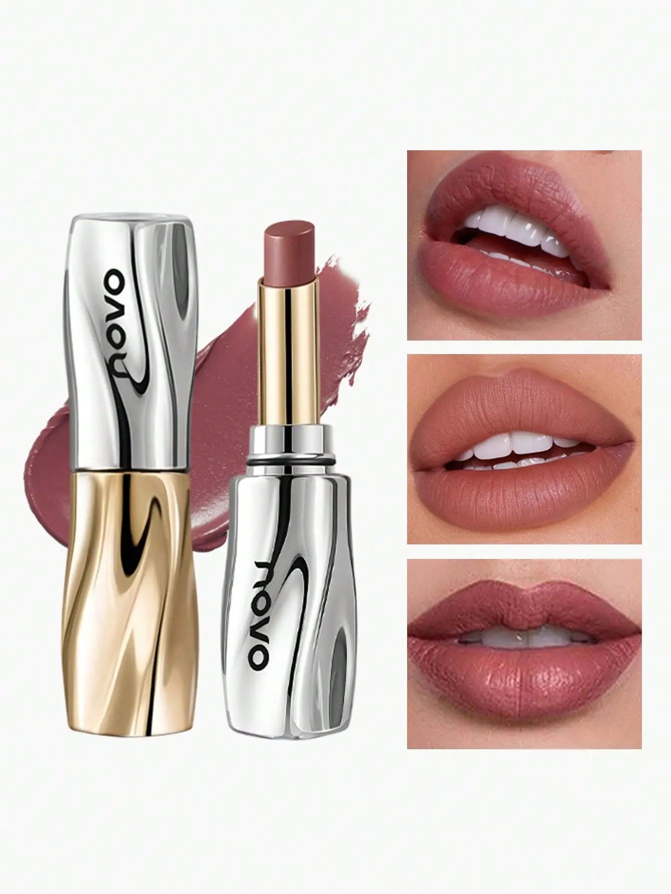 NOVO Transfer-Proof Matte Lipstick - Waterproof, Smudge-Proof 24-Hour Wear Lipstick & Lip Gloss, Assorted Shades, Suitable for All Skin Types, Assorted Lipstick Shades