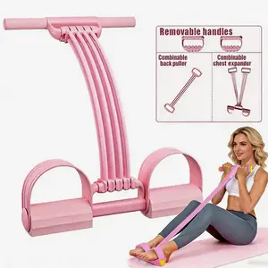 3-in-1 Adjustable TPE Resistance Band Set with Detachable Pedal – Bodybuilding, Gym-Style, Hand-Pulling, Lifting Resistance Bands for Home Full-Body Training, 2026 Portable Fitness Equipment for Abdominal, Leg & Arm Workouts, Bodybuilding Resistance Bands