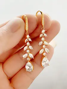 Elegant Imitation Zircon Stone Earrings for Women, Stunning Party Jewelry Gifts for Anniversaries, Charming Accessory for All Seasons