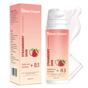 Strawberry Skin Cream for Keratosis Pilaris, Exfoliates, Moisturizer Hydrating & Soothing Chicken Skin, Triple-Acid AHA BHA PHA Blend Moisture, Body Care Lotion