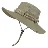 100% Brand New Men's Summer Wide Brim Bucket Hat - Breathable Sports Cap, Polyester Mesh Sunscreen Hat, UV Protection, Outdoor Hiking Essential, Luggage Bag Accessory with Age Reduction Property