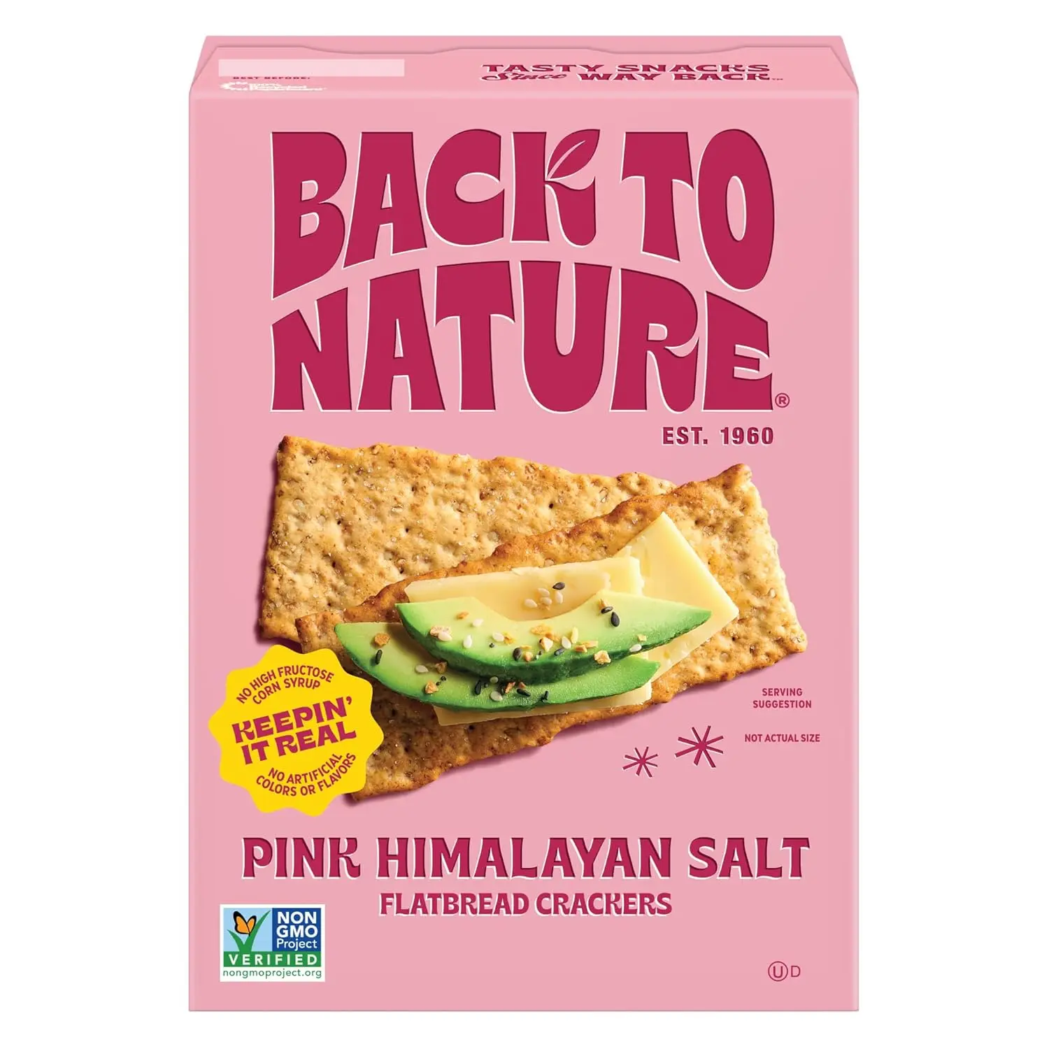 Back to Nature - Pink Himalayan Sea Salt Multigrain Flatbread Crackers Made With Real Ingredients like Wheat Flour and Whole Grains Enjoy a Seriously Tasty Non-GMO Snack 5 ounce