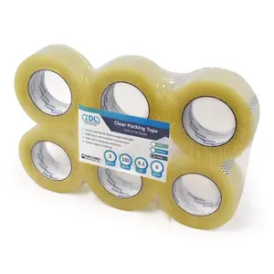 IDL Packaging Concord Packing Tape - 2" x 1.8 mil x 110 Yards, Clear (Pack of 6) - for Storage, Office, Moving and Shipping, Excellent Carton Sealing Tape