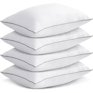 Pillows Set of 4, Ultra Thick Down Alternative Bed Pillows,Cooling Hotel Quality  Pillows for ,  or Side Sleepers,Machine Washable (White,4 Pack)
