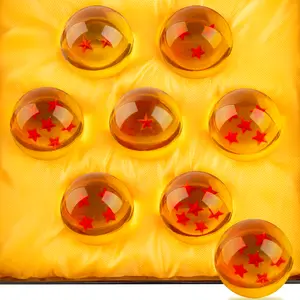 New 7pcs Dragon-pearl 35MM Large Crystal Acrylic Resin Glass Ball with Gift Box Dragon Transparent Play Balls
