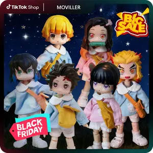 Creative Figures Toys 5 Inches Jointed Doll Anime Figures with Capsule Bag, Cute Dress Up Doll with Joints Collection Action Figure Toys Gift for Girls Boys