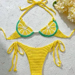 Lemon crochet bathing suit