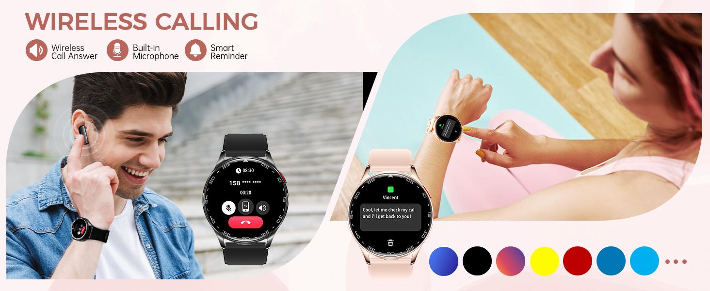 Smart Watch with Earbuds for Men, 2 in 1 Wireless Call Smartwatch, IP67 Waterproof Multifunctional Watch with 100+ Sports Modes, Massive Dials & Practical Functions, Notification Sync, Compatible with iOS Android, Gifts for Mother’s Day Father’s Day