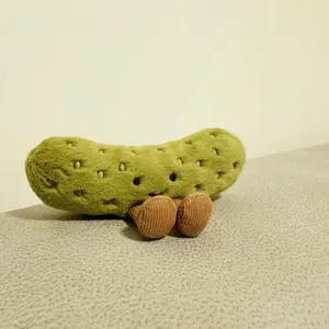 JC Cute Pickle Plush Toys Soft Stuffed Comfort Soothing Doll Exquisite Pillow Home Decor Kawaii Gift For Girls
