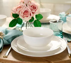 Home Reflections 12-Piece Porcelain Dinnerware Set