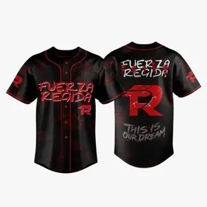 Fuerza Regida ‘This Is Our Dream’ 2026 Stadium Tour Official Baseball Jersey Fan Outfit Unisex Casual Top