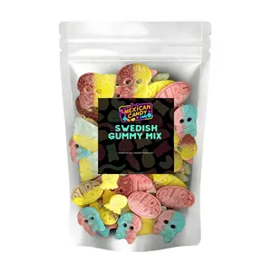 1 Pound Assorted Swedish Bubs Mix- Swedish Gummies. Snack Bonbon Sweet Candy Sugar