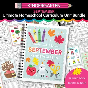 Ultimate Kindergarten September Homeschool Curriculum Unit Bundle