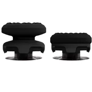 Professional Rubber Game Thumbsticks for PS4 & PS5, Purple-Black-White, Improved Accuracy, Enhanced Comfort, Non-Slip Grip, Console Controller Accessories