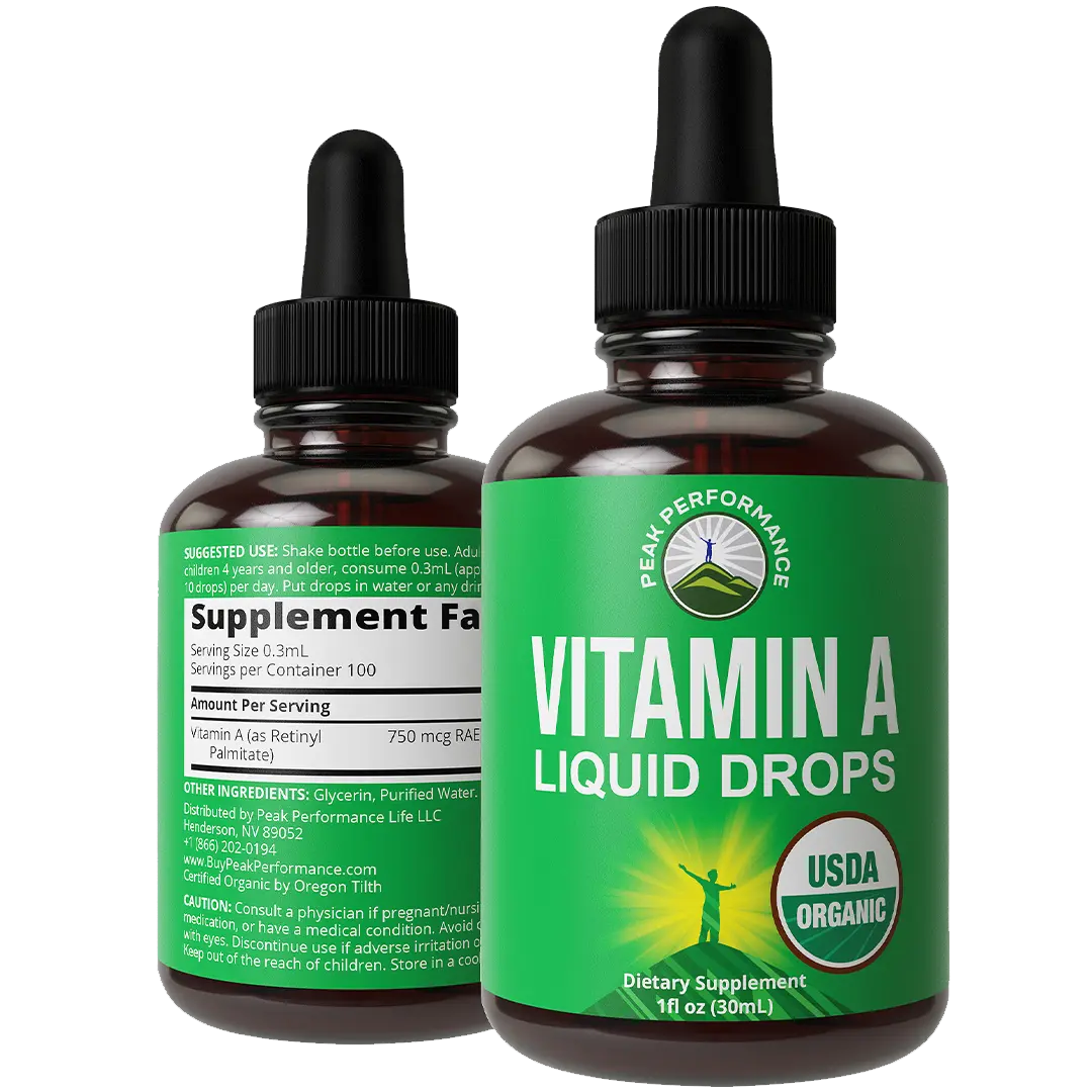 USDA Organic Liquid Vitamin A Drops