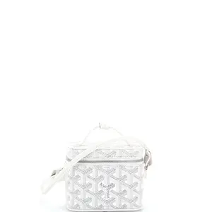 Pre-owned Goyard Canvas Coated Top Handle Bags Muse Vanity Case Coated Canvas Mini by Rebag