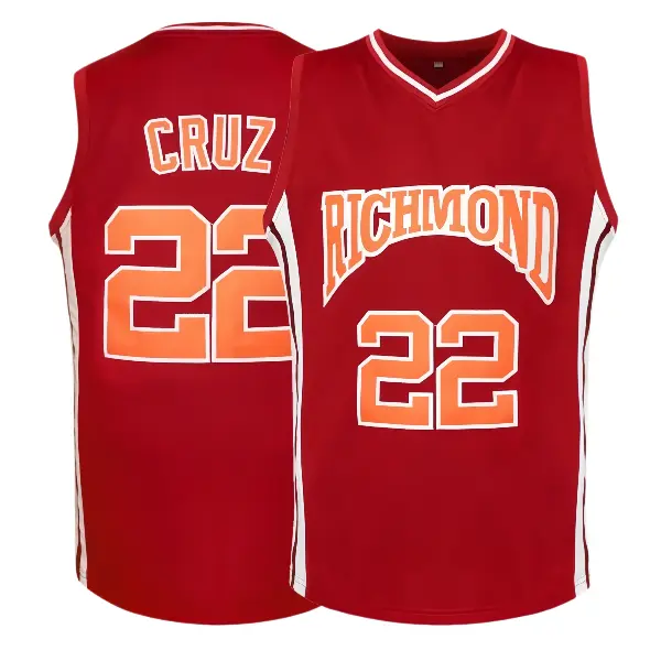 Men's #22 Basketball Jerseys Embroidered V-Neck Sports Jersey Breathable Polyester, Machine Washable for Sports & Casual Wear