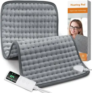 Electric Heating Pad for Pain Relief - 9 Heat Settings, 4 Timer Auto-Off, Machine Washable, Dry & Moist Heat Options, Soft Household Electric Pain Relief Appliance