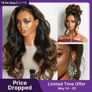 [New Arrival]LUVME NatureMAX™ 200% Density Ombre Brown Loose Wave Glueless 13x6 HD Lace Front Wig Human Hair Pre-Cut Lace Flexi-Fit Drawstring Cap Limited Time Offer TikTok Exclusive #luvmenewarrivals