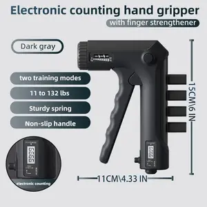Professional 2-in-1 Grip Strength Trainer and Finger Strengthener with Precision Digital Counter Hand Grips