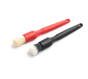 Detailing Mini Brush Set - Red & Black Brushes for Cleaning