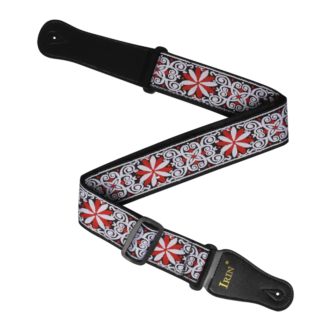 Embroidered Guitar Strap Vintage Ethnic Style Adjustable Versatile Backstrap for Acoustic Electric Bass Ukulele Guitar Accessories