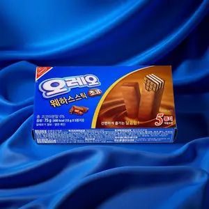 OREO Korean Limited Edition Choco Wafer Sticks White Chocolate Sandwich Cookies Sweet Snack Imported from Korea 5 Individual Packages per Box Biscuit