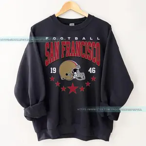 [Sale up to 30%] + [FREE SHIP] San Francisco Football 49 Vintage Sweatshirt, San Francisco Football Sweater, San Francisco Football Crewneck, Gift For Fan, Trendy USA Cotton Fabric