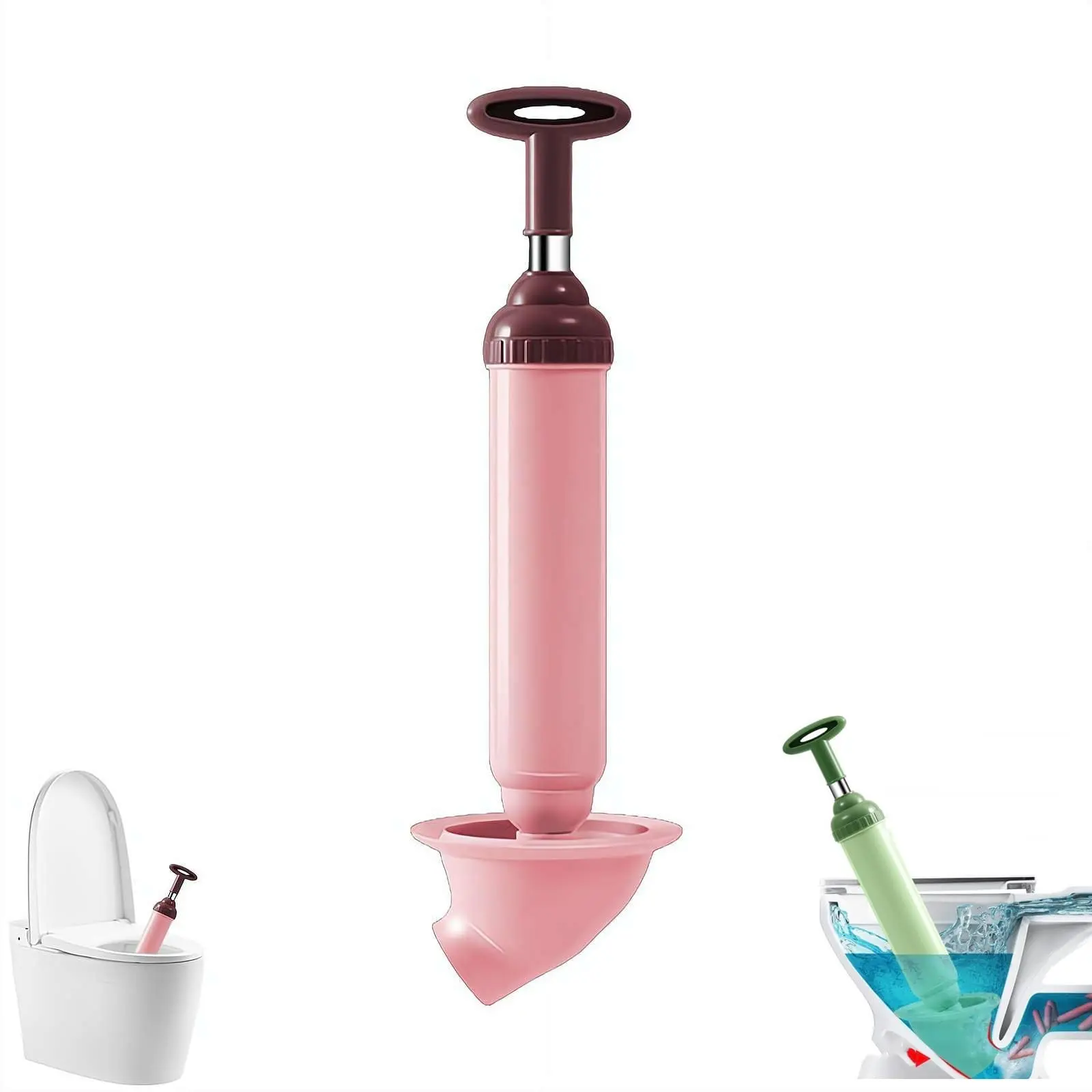 High-Pressure Toilet Siphon Pump, Powerful Drain Cleaning Tool, Abs Multi-Function Plunger, Ideal for Sink, Bathroom, Shower, Kitchen, Plumbing Tool