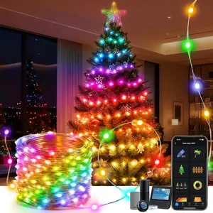 33FT 66 LEDs WiFi Smart Christmas Lights, Voice Control & Works with Alexa, RGB Color Changing Fairy Lights with App & Remote, Music Sync LED Party Lights for Indoor Xmas Decorations