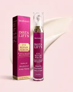 SkinImpact InstaLift Rx Eye Repair Serum 15ml – Under Eye Lifting, Depuffing & Brightening with Peptides & Caffeine Anti Aging Hyaluronic Acid Daily Gel Lightweight Gentle Hydrate Niacinamide Soothing