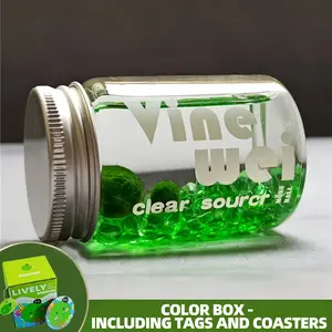 Cute Marimo Energy Bottle - A Self-Sustaining Mini Habitat & Low-Maintenance Desk Decor, Soothing Vibe Jar with Adorable Moss Ball Pet for Low-Light Zen Spaces(Includes LIVELY Moss Ball Pet)