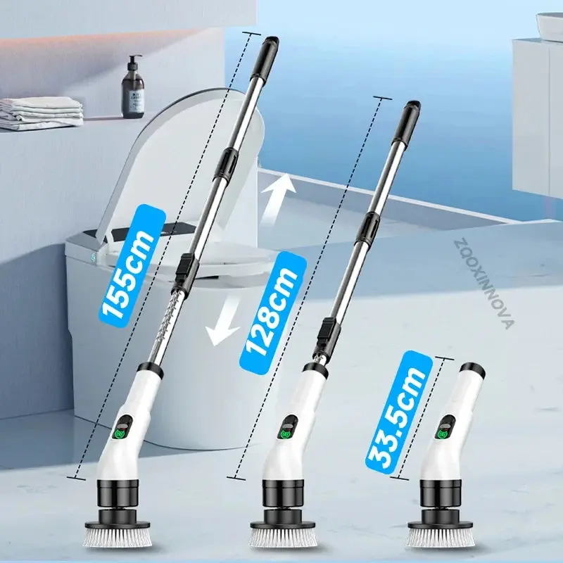 Electric Cordless Cleaning Scrubber – Complete Set (All Attachments Included)