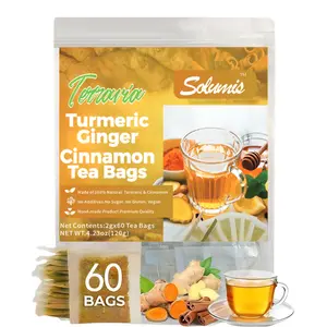 Turmeric Herbal Anti-Inflammatory Tea Premium natural ingredients Eco-friendly tea bags Contains turmeric, ginger, and cinnamon Biodegradable tea bags Sugar-free, caffeine-free, gluten-free Vegan health beverage Premium herbal remedy