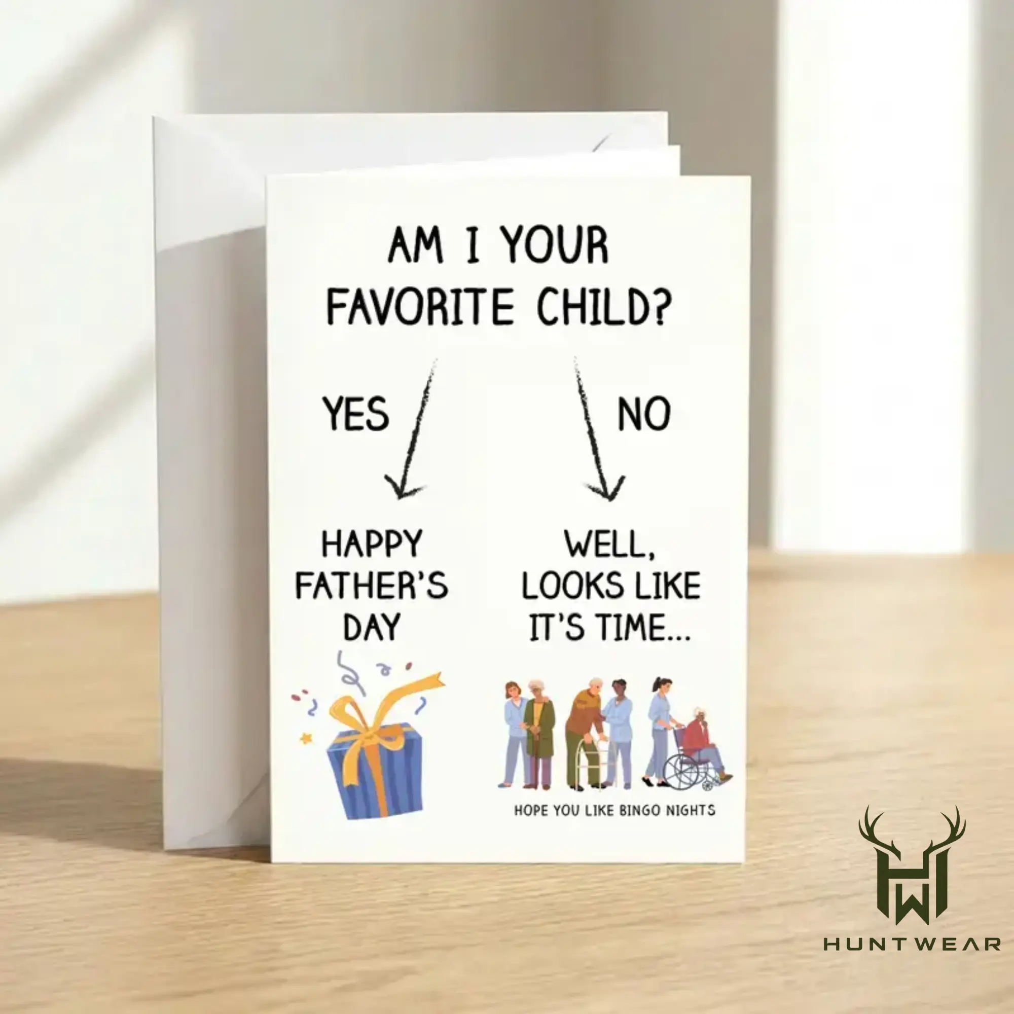 Funny Father Day Card , Mother's Day Card - Am I Your Favorite Child , Nursing Home Humor , Sibling Rivalry Card for Mom , Handmade Greeting Cards Greeting Card