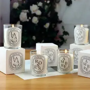 Romantic Transparent Scented Fragrance Candle Light Gift Scented Aromatic Tealight Candles Guest Gift Candles Wedding Candles Home Fragrance Candle Jar