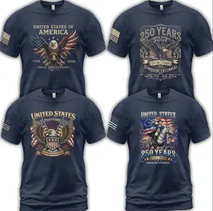 United States 250 Years T-Shirt , Eagle "1776–2026" Patriotic Anniversary Graphic Design , Perfect for Proud Americans , Unisex Graphic Tee Vintage Style , 4th of July Gift , Casual Daily Wear