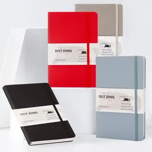 Dot Matrix Notebook Notepad A5 Size, 160 Pages, 100g Heavyweight Paper, Soft Leatherette Cover, Inner Pocket, Suitable for Home School Business Office Use