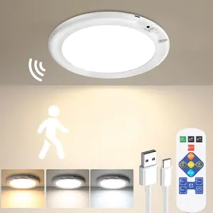 Rechargeable Ceiling Light Set, Three-Tone Dimmable LED Wall Spotlight with Remote, Touch Control, USB PD Charging, Ideal for Bedroom Corridor Entrance, Dimmable Wall Lamp