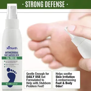 Tea Tree Oil Foot Spray - Plantar Moisturizing Deodorant for Odor Control & Dry Feet Care, Refreshing and Comfortable