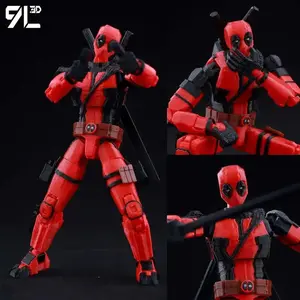 9L3D Printed Deadpool Wolverine Anime Characters Lucky Dummy 13 Action Figures Multi-Jointed Movable Shapeshift Mannequin Toys