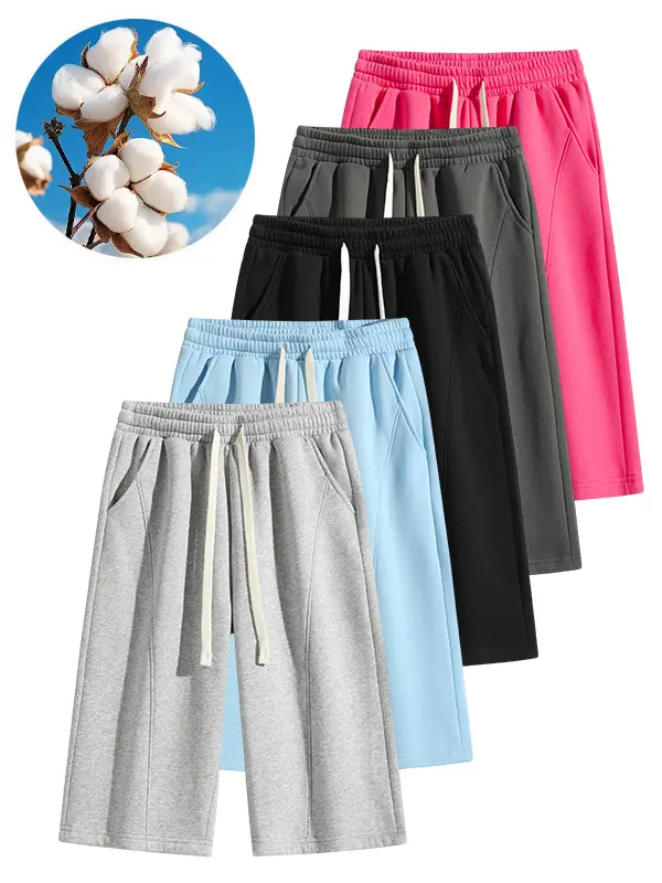 Women's Capri Pants with drawstring & elastic waistband, perfect for sports, fitness, jogging and daily casual dressing; women cropped pants, casual athletic pants, women apparel