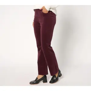 Belle by Kim Gravel Petite TripleLuxe Corduroy Boot Cut Pant